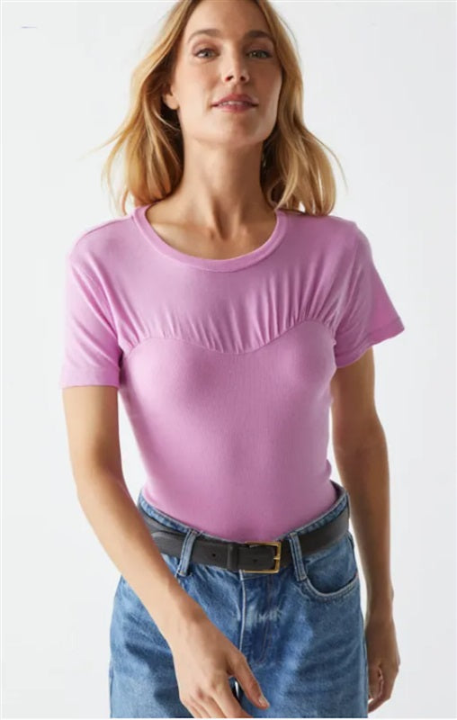 NWOTD Michael Stars S Victoria Short Sleeve T Shirt Pink 129711