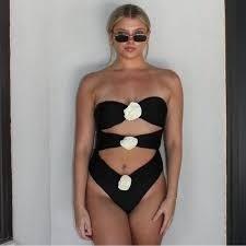 NWOT Red Roses S Cut Out 1PC Swimsuit 129712