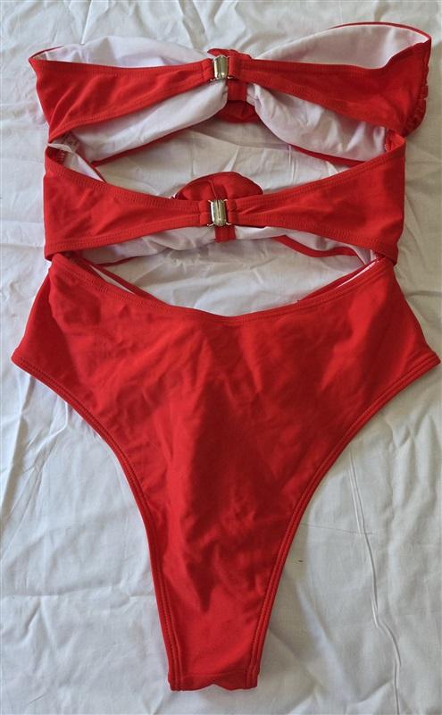 NWOT Red Roses S Cut Out 1PC Swimsuit 129712