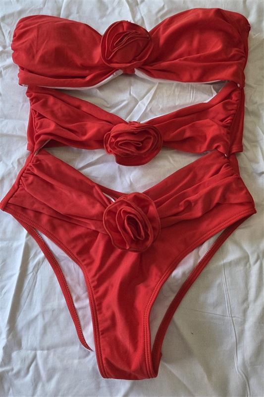 NWOT Red Roses S Cut Out 1PC Swimsuit 129712