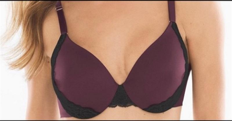 NWOT Soma 36D Vanishing Back Full Coverage Lace Trim Wine 129726