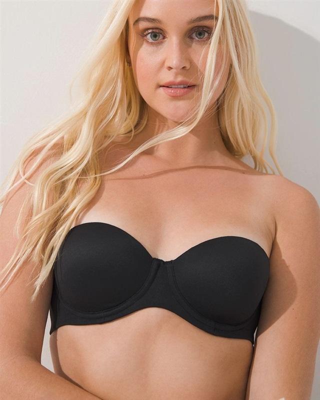 NWT Soma 34A Embraceable Multi-Way Strapless Bra Black 129733