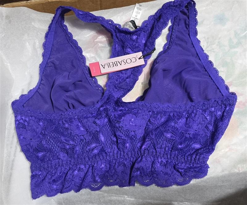 NWT Cosabella S Never Say Curvy Racie Racer Back Bra Never1355 Purple 129735