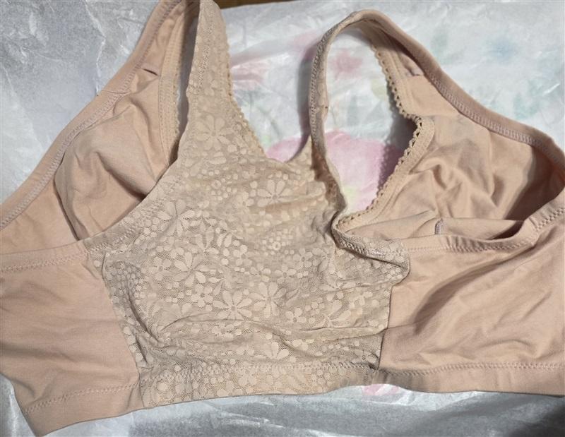 NWOT Glamorise 48 B/C/D Complete Comfort Cotton T-Back Bra 1908 Beige 129748