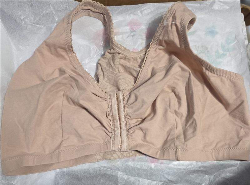 NWOT Glamorise 48 B/C/D Complete Comfort Cotton T-Back Bra 1908 Beige 129748
