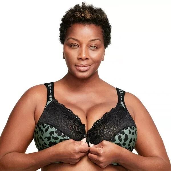 NWOT Glamorise 42H Elegance Front Close Underwire Bra 1245 Green 129752