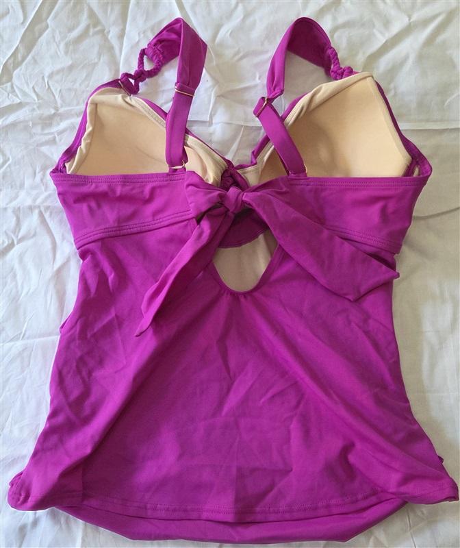 NWT Swimsuits For All 12 Underwire Fuchsia Tankini Swimsuit 129762