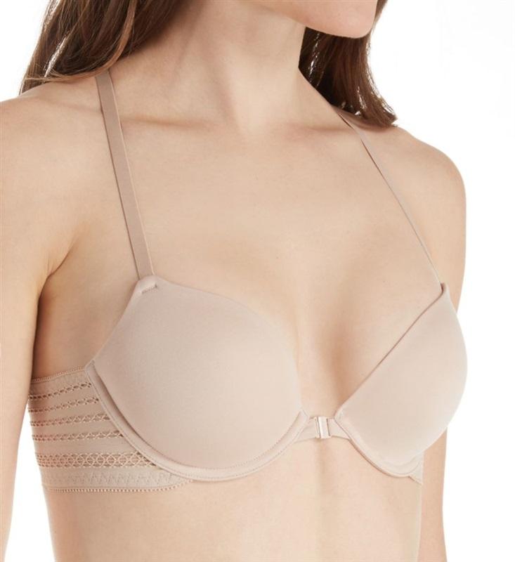 NWT DKNY 34DD Classic Cotton T-Back Bra DK4087 Black 129765