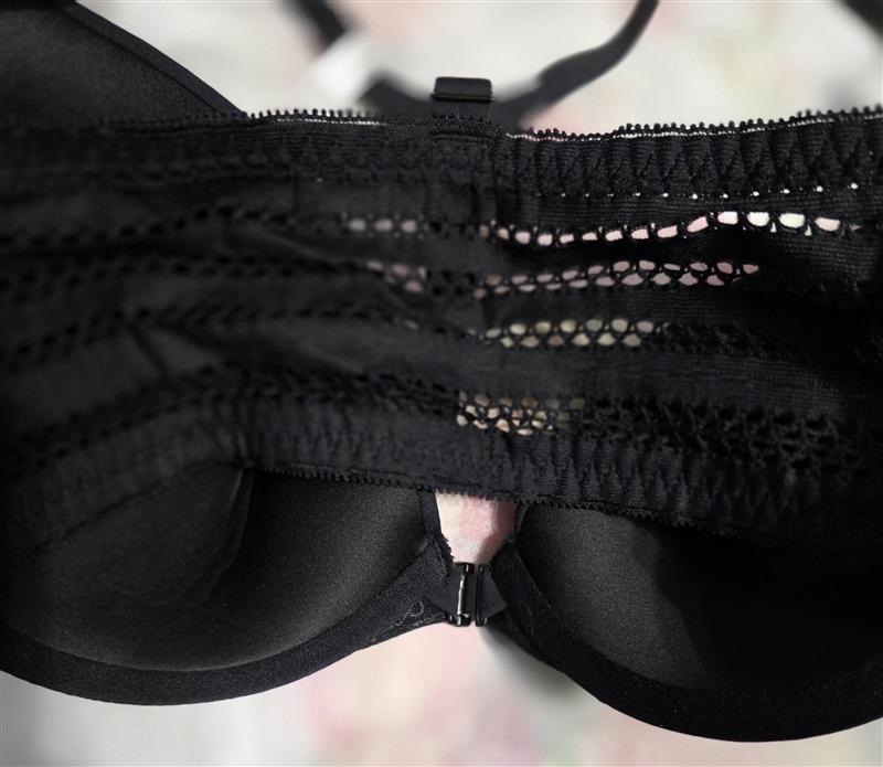NWT DKNY 34DD Classic Cotton T-Back Bra DK4087 Black 129765
