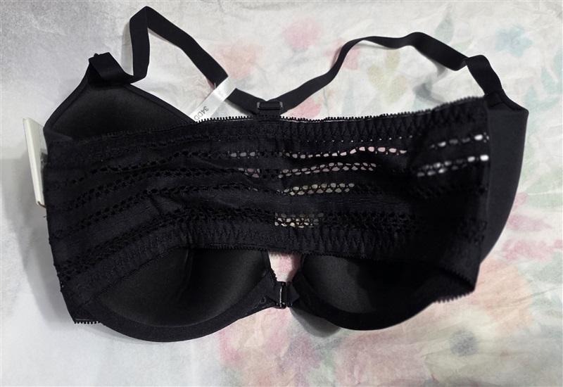 NWT DKNY 34DD Classic Cotton T-Back Bra DK4087 Black 129765