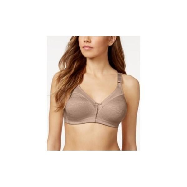 NWT Bali 34B Double Support Spa Closure Wireless Bra 3372 Brown #129783