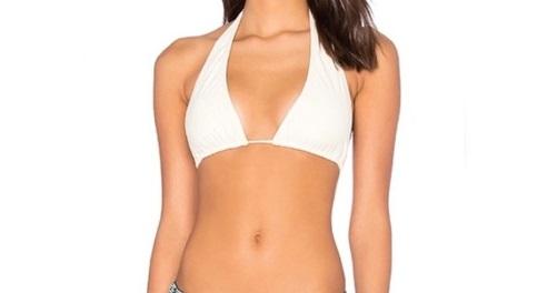 NWT PIlyq Keshi Pearl L Halter Triangle Bikini Swim Top & Bottom 129803