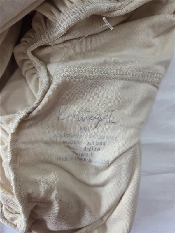 NWOT Knottie Gal M/L Solid Strapless Romper Tan 129807