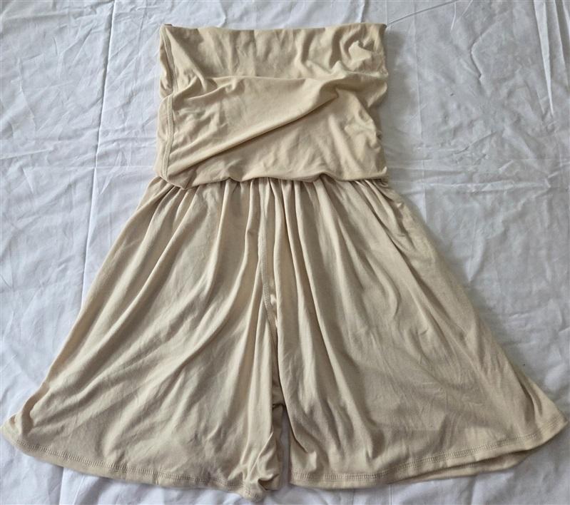 NWOT Knottie Gal M/L Solid Strapless Romper Tan 129807