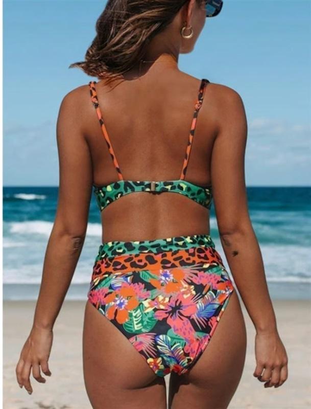 NWOT Hilinker Fruit Floral Animal Print High Waist Bikini Bottom 129812
