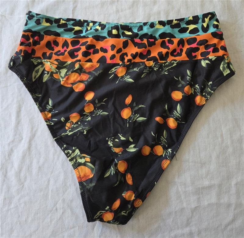 NWOT Hilinker Fruit Floral Animal Print High Waist Bikini Bottom 129812