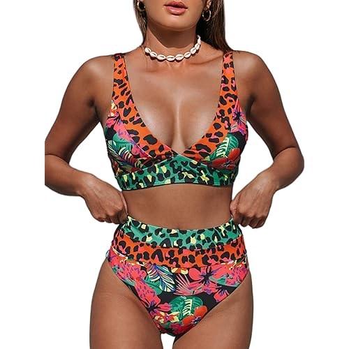 NWT Hilinker XXL Fruit Floral Animal Print High Waist Bikini Bottom 129813