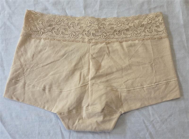 NWOT Maidenform S Cotton Boyshort 40859 Beige Lace 129819
