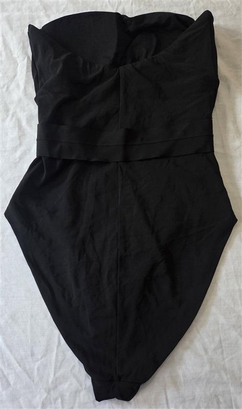 NWOT Robin Piccone 8 Luca Bandeau 1PC Swimsuit Black 129820