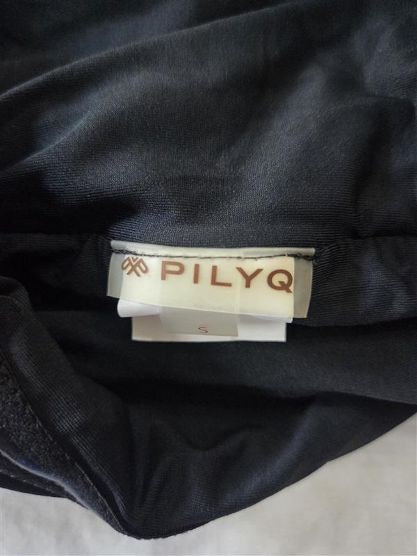 NWOT PilyQ S Black 1PC Deep V Wrap Tie Front Swimsuit 129821