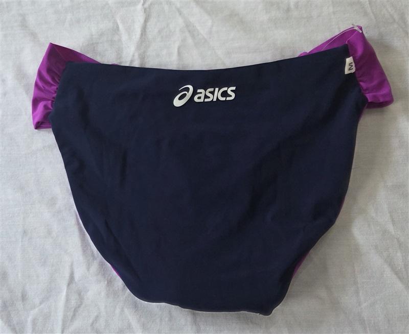 NWOT Asics M Keli Reversible Rusched Quick Dry Blue Purple 129823