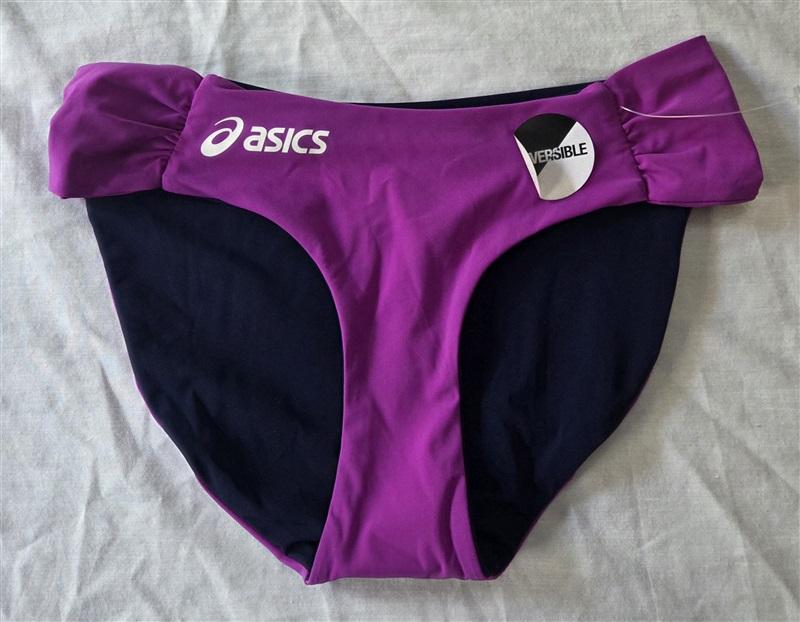 NWOT Asics M Keli Reversible Rusched Quick Dry Blue Purple 129823