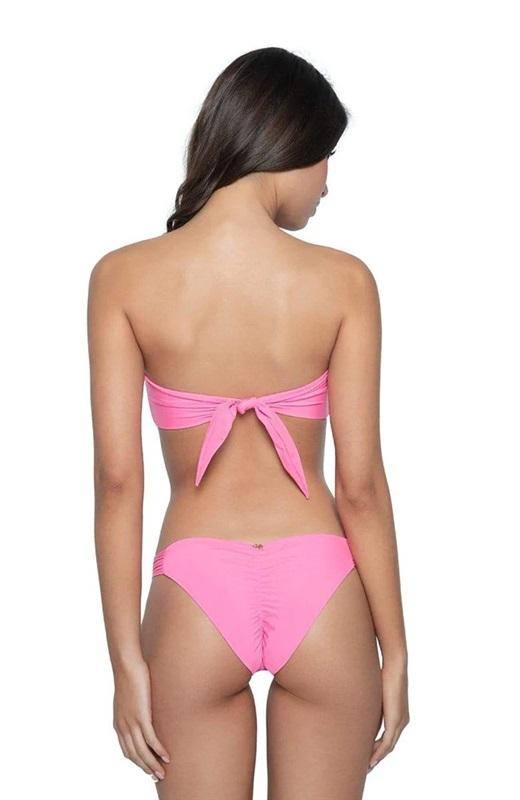 NWTD Pilyq Erika Bandeau S Pink Topaz Bikini Swim Top 129826