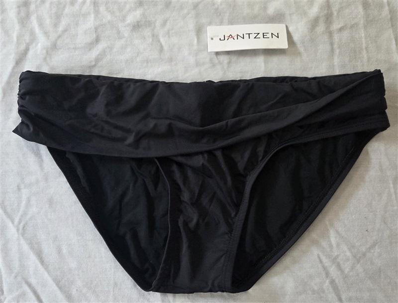 NWT Jantzen M Fold Over Black Bikini Bottoms 129832
