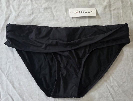 NWT Jantzen M Fold Over Black Bikini Bottoms 129832