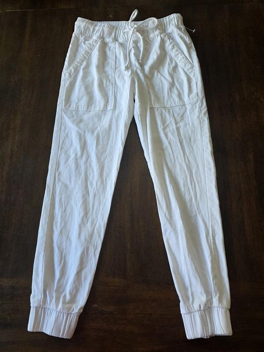 NWOT Cloth & Stone XS Jogger Pants White Slash Pockets Draw String 129836