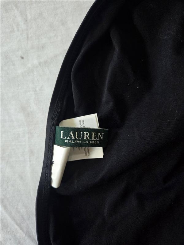NWT Ralph Lauren 14 Classic Shirred Hipster Bikini Swim Bottom Black 129845