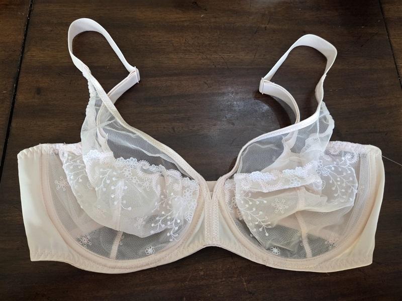 NWOT Simone Perele 36E Delice Sheer Plunge Bra 12X319 Pink 129854