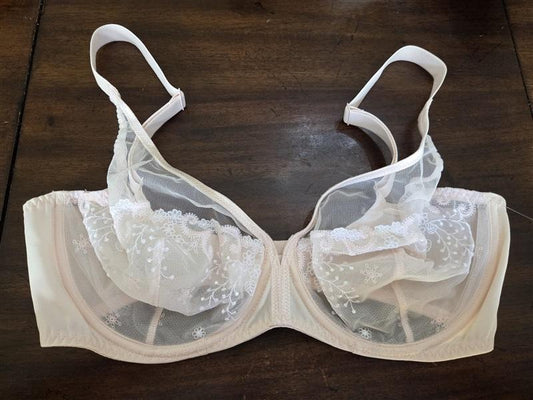 NWOT Simone Perele 36E Delice Sheer Plunge Bra 12X319 Pink 129854