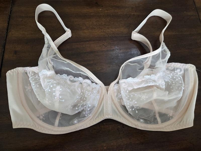 NWOT Simone Perele 36E Delice Sheer Plunge Bra 12X319 Pink 129854
