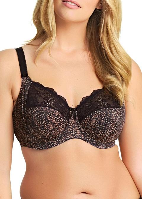 NWPT Elomi 34I USA Morgan 3 Part Bra EL4110 Brown Dot 129873