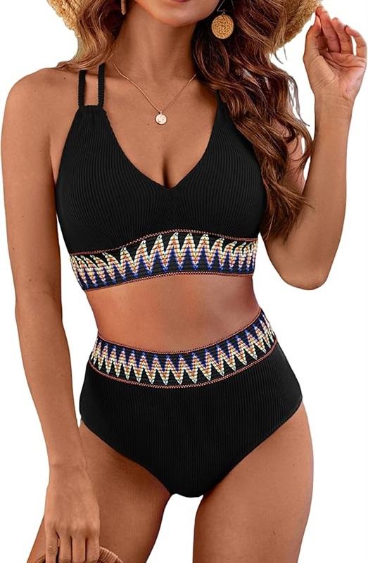 NWT BMJL S Push Up Top High Waist Bottom Bikini Set White 129881