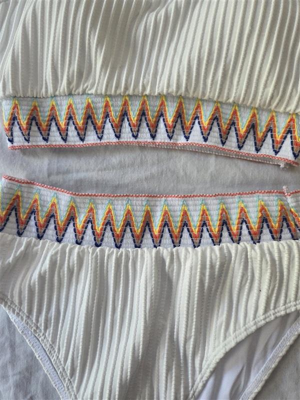NWT BMJL S Push Up Top High Waist Bottom Bikini Set White 129881