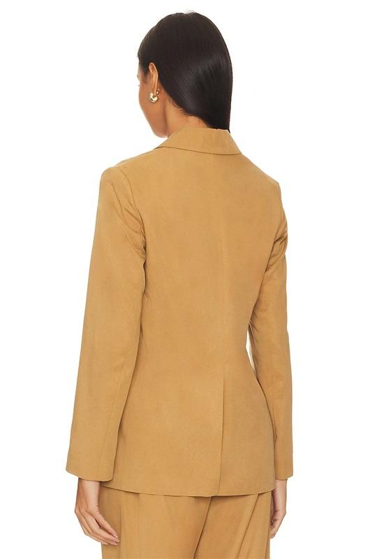 NWOT Vince 0 Drapey Tencel Blazer Amber Wave Double Breasted 129885