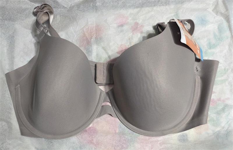 NWT Warners 38C No Side Effects Underarm-Smooth Underwire Bra 1356 Taupe 129887