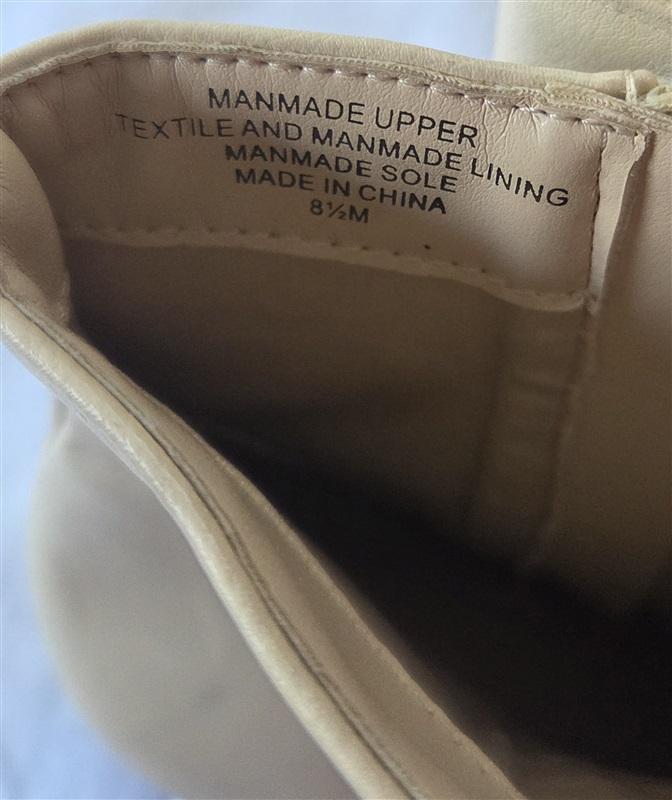 NWOT Loft 8.5 Almond Toe Block Heel Ankle Boot Booties Cream 129891