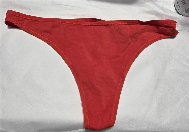 NWOT Everlane L Cotton Orange Kandy Thong Panty 129899