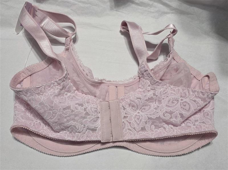 NWT Bali 34D Lace 'N Smooth Seamless Cup Underwire Bra 3432 Pink 129922