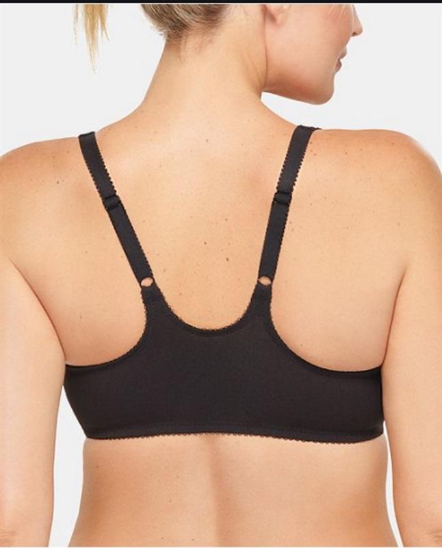 NWT Wacoal 36B Soft Embrace Lace Detail Front-Close Bra 851311 Black 129924