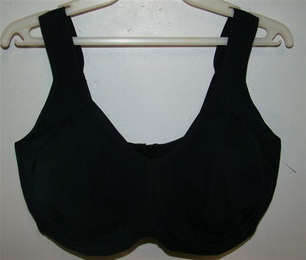NWOT Comfort Choice 42B Black Cotton Underwire Sports Bra 129927