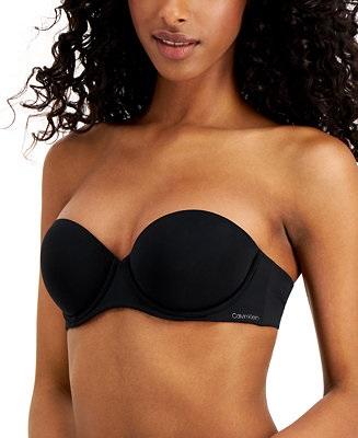 NWT Calvin Klein 34B Naked Glamour Strapless Push-Up Bra QF5677 Beige 129928