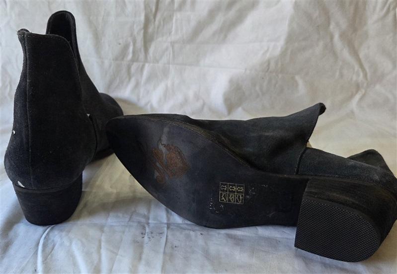 PO Free People 8 Charm Boots Double V Blue Suede Booties 129940