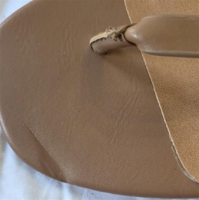 NWOT Dolce Vita 8.5 Nala Leather Ankle Strap Sandals Beige 129941