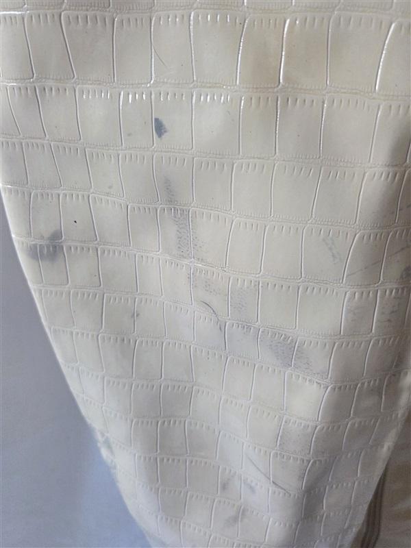 NWOT Princess Polly 9 Montgomery Cream Croc Knee High Boots 129951