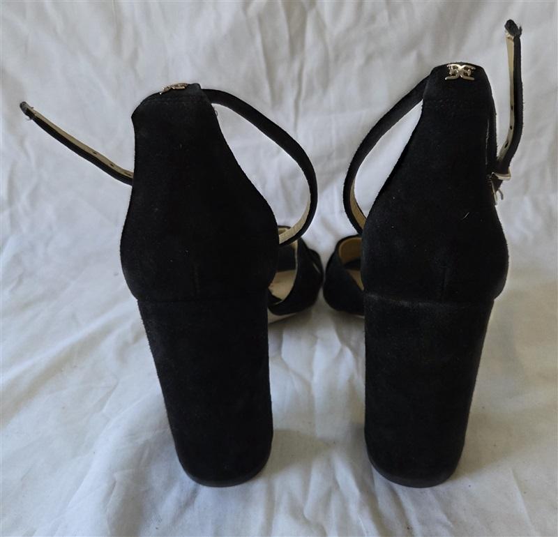NWOT Sam Edelman 9 Yancy Sculptural Faux Suede Heel Ankle Strap Sandals 129957