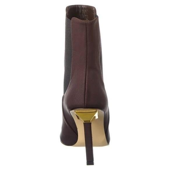 NWOT Good American 11 High Kickstand Bootie Pointed Toe Stiletto Brown 129963